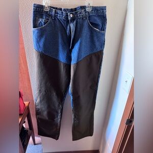 Pro gear By Wrangler Men's Blue and Brown Relaxed Jeans